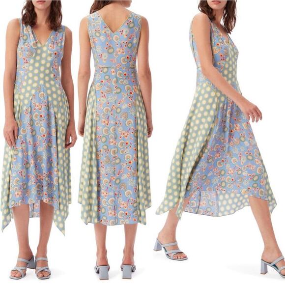 Diane von Fusterburg NWT Optimus Patterned Colorblock Dress 6 - Picture 1 of 10